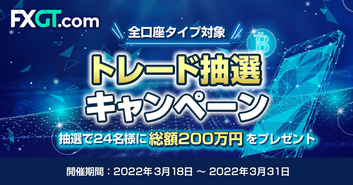 FXGT 総額200万円！トレード抽選キャンペーン