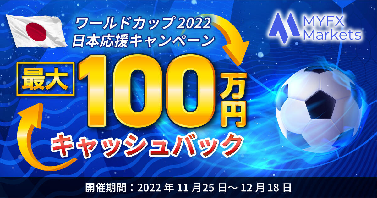 MYFX Markets 最大100万円キャッシュバック！ワールドカップ2022日本応援キャンペーン