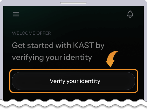 Verify your identityをタップする