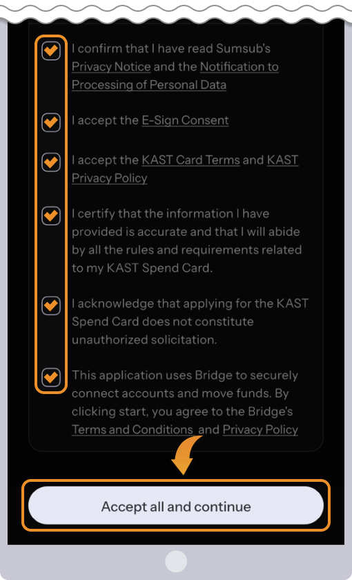 Accept all and continue