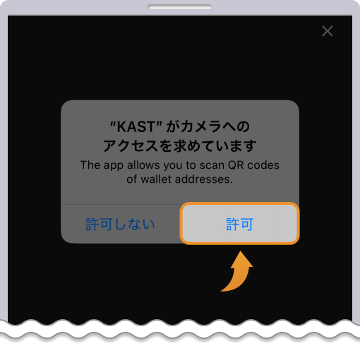 カメラを許可する