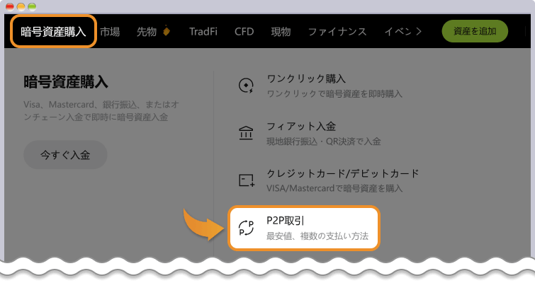 P2P取引開始