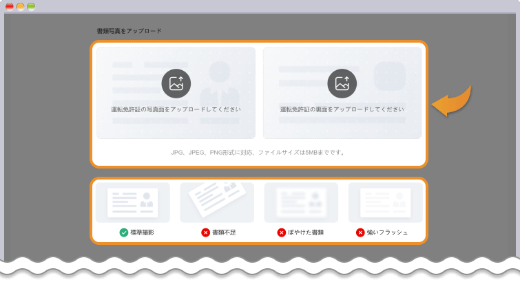 EBC本人確認書類のアップロード