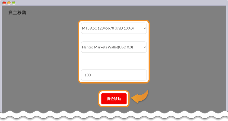 Hantec Markets資金移動
