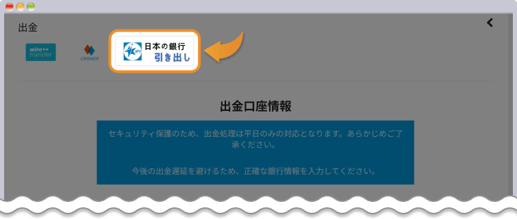 Hantec Markets国内銀行送金出金