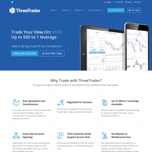 ThreeTrader（スリートレーダー）公式サイトのスクリーンショット